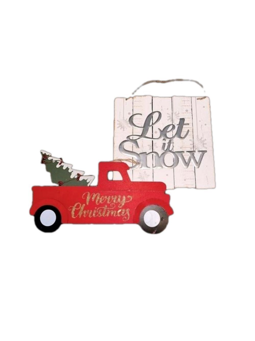 Christmas Door Hanging Signs Set Two